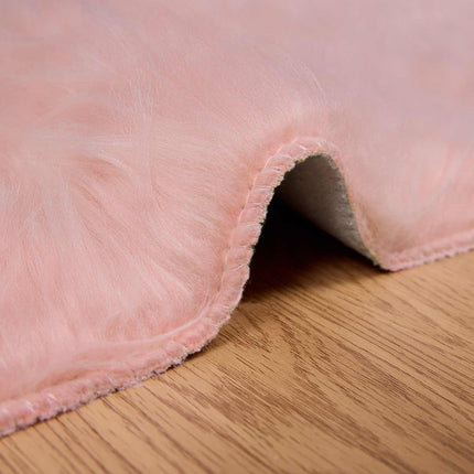 Fuskfäll matta TAFALLA Rosa 200 x 280 cm Polyester