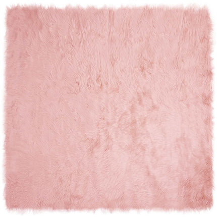 Fuskfäll matta TAFALLA Rosa 120 x 120 cm Polyester