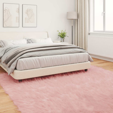 Fuskfäll matta TAFALLA Rosa 240 x 240 cm Polyester