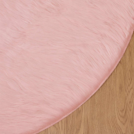 Fuskfäll matta TAFALLA Rosa Ø 100 cm Polyester