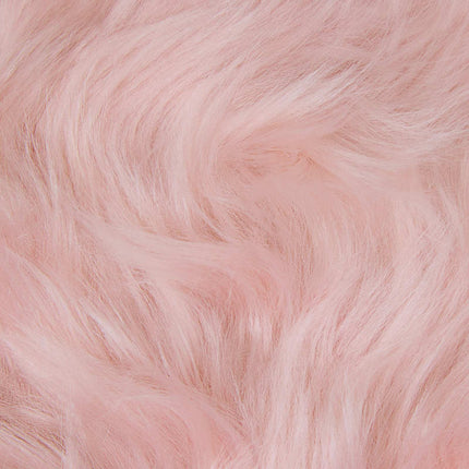 Fuskfäll matta TAFALLA Rosa Ø 100 cm Polyester