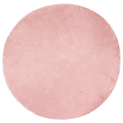 Fuskfäll matta TAFALLA Rosa Ø 200 cm Polyester