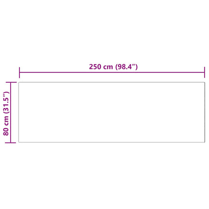 Fuskfäll matta TAFALLA Svart 80 x 250 cm Polyester