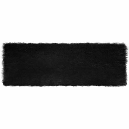 Fuskfäll matta TAFALLA Svart 80 x 250 cm Polyester