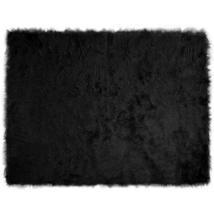 Fuskfäll matta TAFALLA Svart 240 x 340 cm Polyester