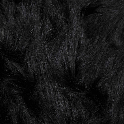 Fuskfäll matta TAFALLA Svart Ø 80 cm Polyester
