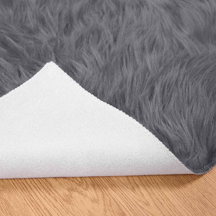 Fuskfäll matta TAFALLA Antracit 140 x 200 cm Polyester