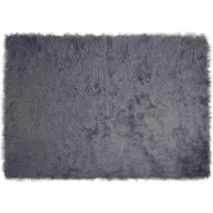 Fuskfäll matta TAFALLA Antracit 140 x 200 cm Polyester