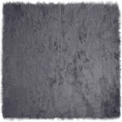 Fuskfäll matta TAFALLA Antracit 120 x 120 cm Polyester