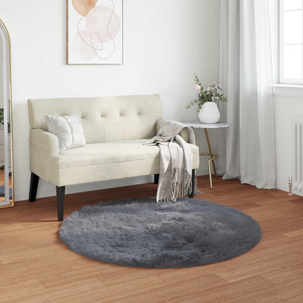 Fuskfäll matta TAFALLA Antracit Ø 80 cm Polyester