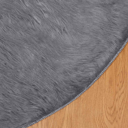 Fuskfäll matta TAFALLA Antracit Ø 120 cm Polyester