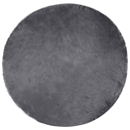 Fuskfäll matta TAFALLA Antracit Ø 120 cm Polyester