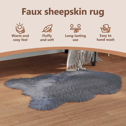 Fuskfäll matta TAFALLA Antracit 50 x 80 cm Polyester
