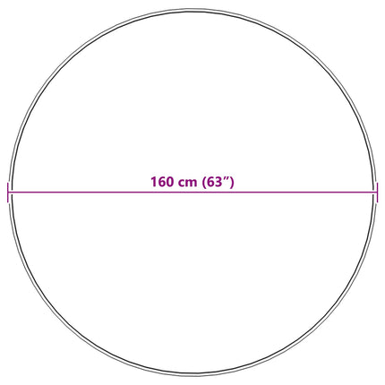 Halkfri matta i konstgjord kaninfäll OLITE Vit Ø 160 cm