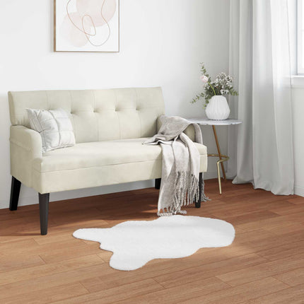 Halkfri matta i konstgjord kaninfäll OLITE Vit 80 x 120 cm