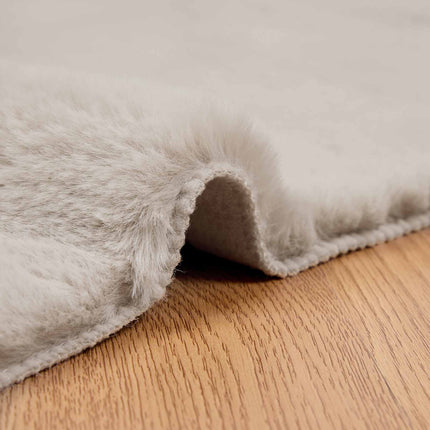 Halkfri matta i konstgjord kaninfäll OLITE Beige 60 x 110 cm