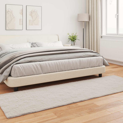 Halkfri matta i konstgjord kaninfäll OLITE Beige 80 x 250 cm