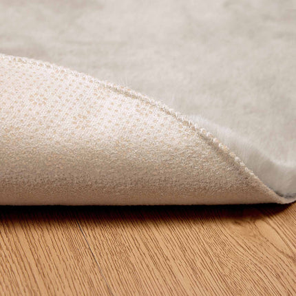 Halkfri matta i konstgjord kaninfäll OLITE Beige Ø 120 cm