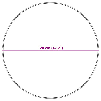 Halkfri matta i konstgjord kaninfäll OLITE Beige Ø 120 cm