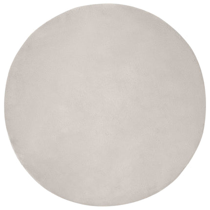 Halkfri matta i konstgjord kaninfäll OLITE Beige Ø 200 cm
