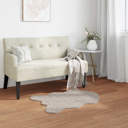 Halkfri matta i konstgjord kaninfäll OLITE Beige 50 x 80 cm