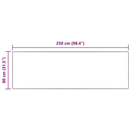 Halkfri matta i konstgjord kaninfäll OLITE Gräddvit 80 x 250 cm