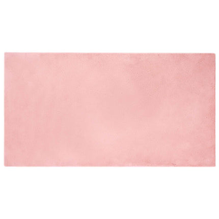 Halkfri matta i konstgjord kaninfäll OLITE Rosa 80 x 150 cm