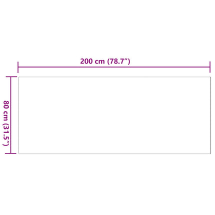 Halkfri matta i konstgjord kaninfäll OLITE Rosa 80 x 200 cm