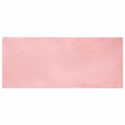 Halkfri matta i konstgjord kaninfäll OLITE Rosa 80 x 200 cm
