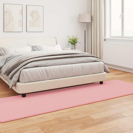Halkfri matta i konstgjord kaninfäll OLITE Rosa 80 x 250 cm