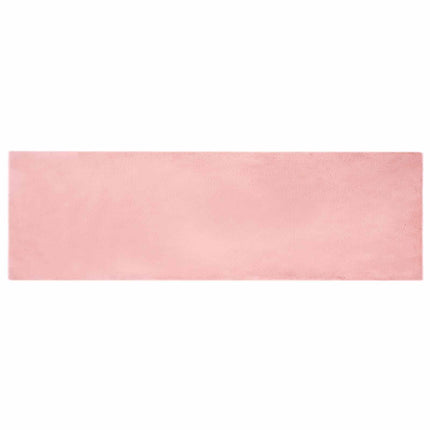 Halkfri matta i konstgjord kaninfäll OLITE Rosa 80 x 250 cm