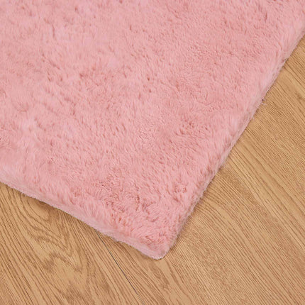 Halkfri matta i konstgjord kaninfäll OLITE Rosa 140 x 200 cm