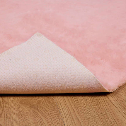 Halkfri matta i konstgjord kaninfäll OLITE Rosa 160 x 160 cm