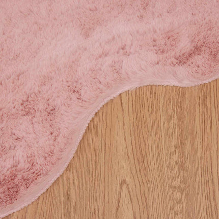 Halkfri matta i konstgjord kaninfäll OLITE Rosa 50 x 80 cm