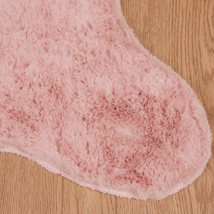 Halkfri matta i konstgjord kaninfäll OLITE Rosa 80 x 120 cm