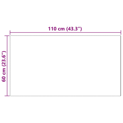 Halkfri matta i konstgjord kaninfäll OLITE Svart 60 x 110 cm