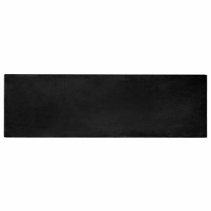 Halkfri matta i konstgjord kaninfäll OLITE Svart 80 x 250 cm