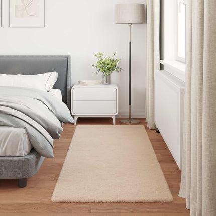 Halkfri matta i konstgjord kaninfäll OLITE Taupe 80 x 200 cm