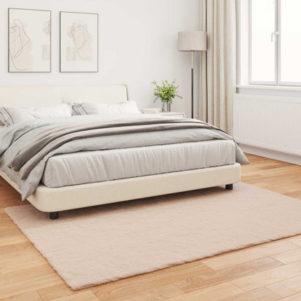 Halkfri matta i konstgjord kaninfäll OLITE Taupe 120 x 170 cm