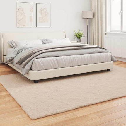Halkfri matta i konstgjord kaninfäll OLITE Taupe 200 x 280 cm