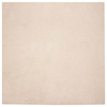 Halkfri matta i konstgjord kaninfäll OLITE Taupe 120 x 120 cm