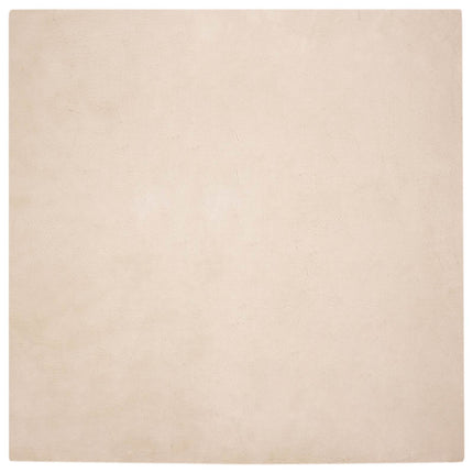 Halkfri matta i konstgjord kaninfäll OLITE Taupe 200 x 200 cm