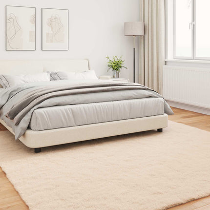 Halkfri matta i konstgjord kaninfäll OLITE Taupe 240 x 240 cm
