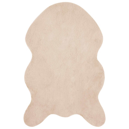 Halkfri matta i konstgjord kaninfäll OLITE Taupe 50 x 80 cm