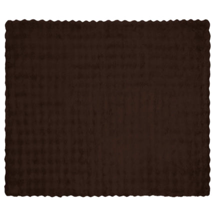 Halkfri filt i konstgjord kaninfäll Olite 4 pcs Kamel Polyester