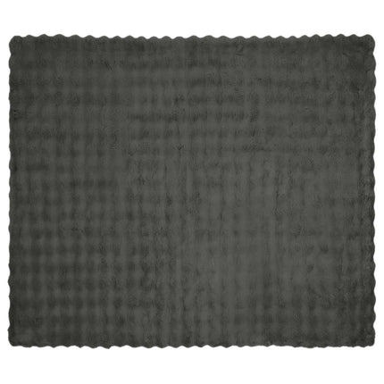 Halkfri filt i konstgjord kaninfäll Olite Mörkgrå 240 x 270 cm