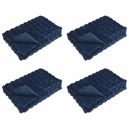 Halkfri filt i konstgjord kaninfäll Olite 4 pcs Marinblå