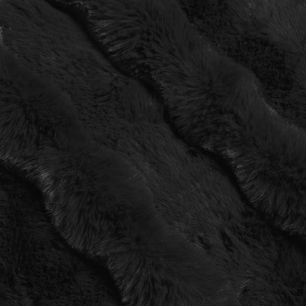 Halkfri filt i konstgjord kaninfäll Olite Svart 220 x 240 cm