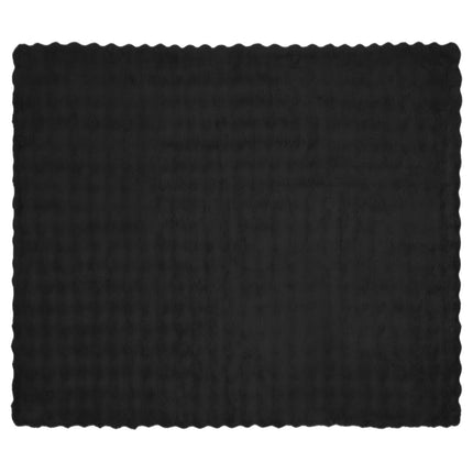 Halkfri filt i konstgjord kaninfäll Olite 4 pcs Svart Polyester