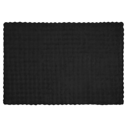 Halkfri filt i konstgjord kaninfäll Olite 4 pcs Svart Polyester